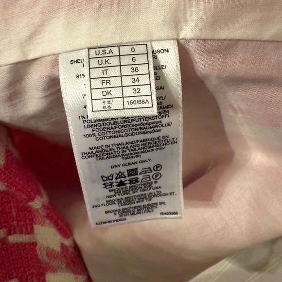 Brooks Brothers Red Fleece Pink and Off White Size 0 Dress - Picture 3 of 6